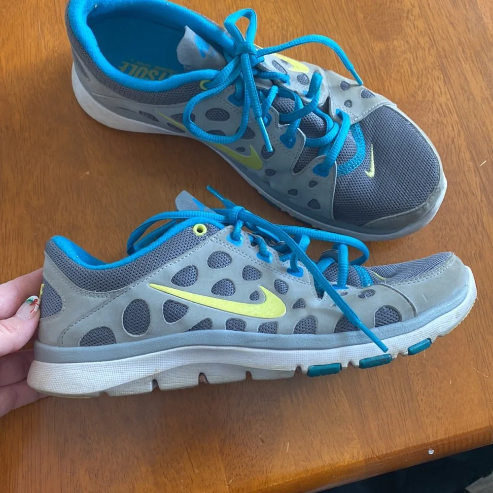 Nike Training Fitsole Sneakers Size 7 Blue Gray VGUC